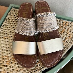 Sam Edelman Jeni Sandals-Champagne/Gold